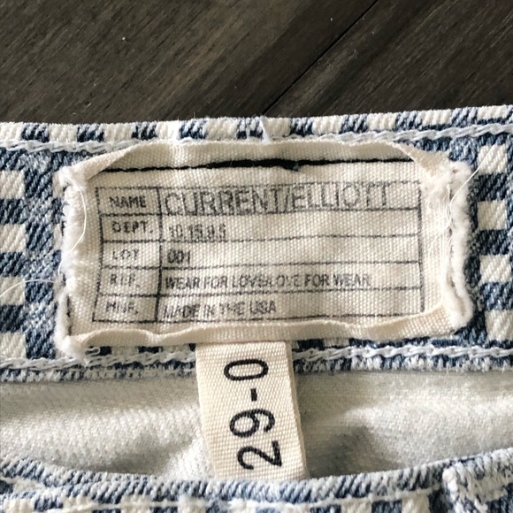 Current/Elliott Stiletto Gingham Jeans - Size 29 - Picture 4 of 10